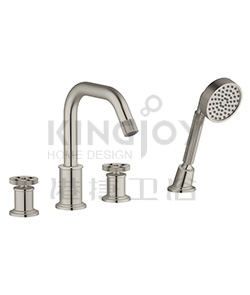 (KJ826R000 Brushed Nickel PVD) 4-hole bath/shower mixer deck-mounted