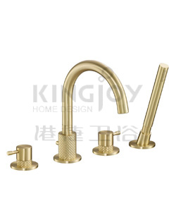 (KJ807R038) 4-hole deck bath/shower mixer