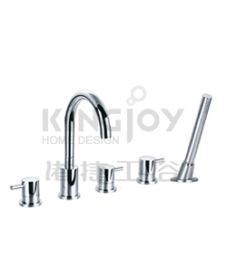 (KJ807S000) 5-hole bath/shower mixer deck-mounted