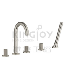 (KJ827S000 Brushed Nickel PVD) 5-hole bath/shower mixer deck-mounted