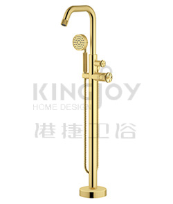 (KJ826M001 Brushed Gold-Zr) Single lever bath/shower mixer floor-mounted