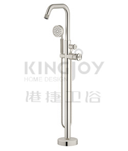 (KJ826M001 Brushed Nickel PVD) Single lever bath/shower mixer floor-mounted