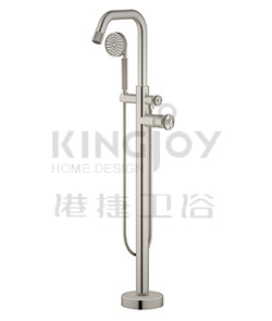 (KJ826M023 Brushed Nickel PVD) Single lever bath/shower mixer floor-mounted