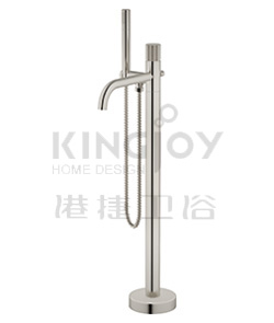 (KJ827M001 Brushed Nickel PVD) Single lever bath/shower mixer floor-mounted