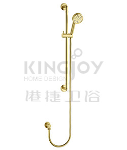 (KJ8267900 Brushed Gold-Zr) Slide rail set with handshower and flexible hose