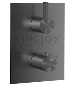 (KJ8694101 枪灰拉丝) Thermostatic concealed mixer with 3-way diverter,2 inlets 1/2'',3 outlets 1/2''
