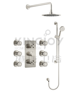 (KJ8268430 Brushed Nickel PVD) Thermostatic concealed shower mixer