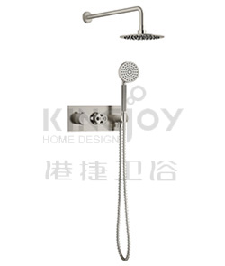(KJ8268441 Brushed Nickel PVD) Thermostatic concealed shower mixer