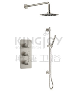 (KJ8278420 Brushed Nickel PVD) Thermostatic concealed shower mixer