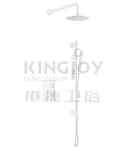 (KJ8278440-Matte White) Thermostatic concealed shower mixer
