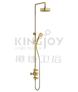 (KJ8268310 Brushed Gold-Zr) Thermostatic shower mixer