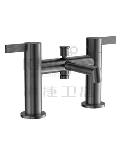(KJ869M000 枪灰拉丝) Two-handle bath/shower mixer deck-mounted