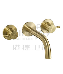 (KJ807Q038) Two-handle wall basin mixer