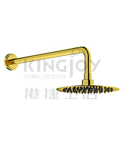 (KJ8267710 Brushed Gold-Ti) Wall shower arm with rainshower