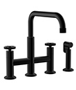 (KJ826D002 Matt Black) 4-hole basin mixer deck-mounted