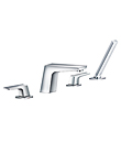 (KJ802R000) 4-hole bath/shower mixer deck-mounted