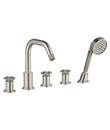 5-hole bath/shower mixer deck-mounted