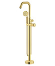 (KJ826M001 Brushed Gold-Zr) Single lever bath/shower mixer floor-mounted