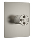 Single lever concealed shower mixer without diverter