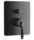 Single lever wall 4-way mixer with diverter