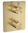 Thermostatic concealed mixer with volume control