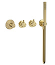 Thermostatic concealed mixer with volume control