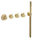 Thermostatic concealed mixer with volume control
