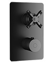 Thermostatic concealed mixer with volume control,2 inlets 1/2'',1 outlet 1/2''