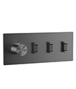 Thermostatic shower mixer with 3 slide handle