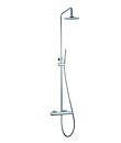 Thermostatic shower mixer with rain shower