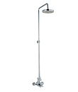 Thermostatic shower mixer with rain shower