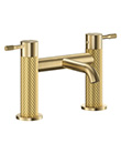 Two-handle basin mixer deck-mounted