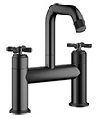 (KJ826N002 Matte Black) Two-handle basin mixer deck-mounted
