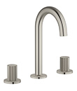 Two-handle basin mixer deck-mounted