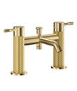 Two-handle basin/shower mixer deck-mounted