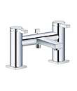 Two-handle deck bath/shower mixer