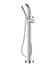 Two-handle deck bath/shower mixer