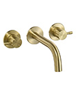 (KJ807Q038) Two-handle wall basin mixer