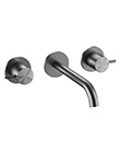 (KJ867Q000) Two-handle wall basin mixer