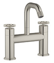 Two handle bath mixer deck-mounted