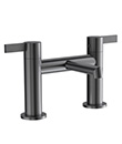 (KJ869N000 枪灰拉丝) Two handle bath mixer deck-mounted